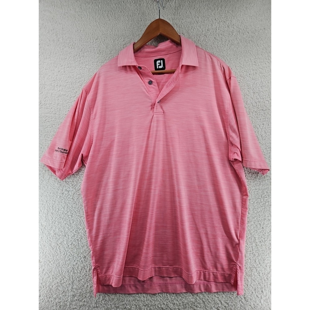 FootJoy FJ Mens L Shirt Polo Golf Performance Short Sleeve Collared